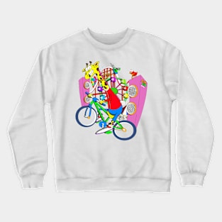 Giraffe BMX Circus Crewneck Sweatshirt